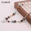 Vintage Beaded Natural Stone Necklace for Women - Ethnic Style Clavicle Chain Jewelry