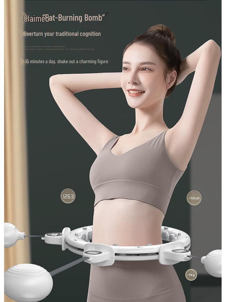 Weighted Hula Hoop for Slim Waist & Fat Burning - Adult Fitness Equipment