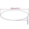 VidaXL Dessus de table ronde en verre trempé 700 mm