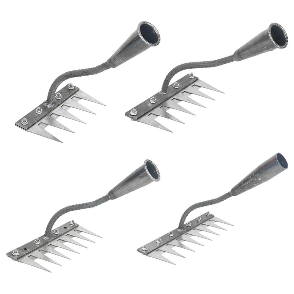Garden Weeding Rake Sturdy Efficient Metal Practical Convenient Heavy Duty for Yard Cultivating Gardening Landscapers Homeowners