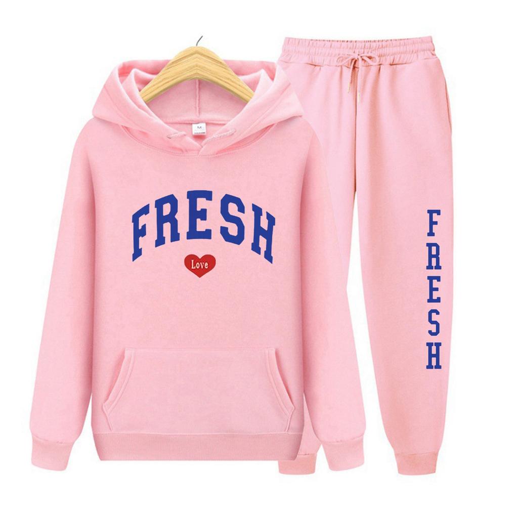 Americká retro minimalistická písmenová módní tištěná sportovní mikina s kapucí podzimní a zimní fleecová izolační mikina bunda ležérní set