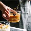 300ml Glasbecher Liebe Lächeln Wasserflasche Café Dessert Milchkaffeebecher Große Kapazität Transparent Hitzebeständig Teetasse