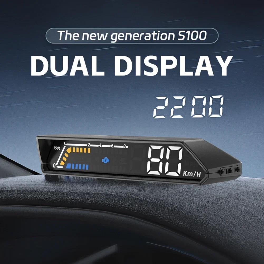 Easy To Use For OBD2 Gasoline Car Head Up Display HUD Gauge Car Dashboard Dual-screen Linkage For Car Dashboard
