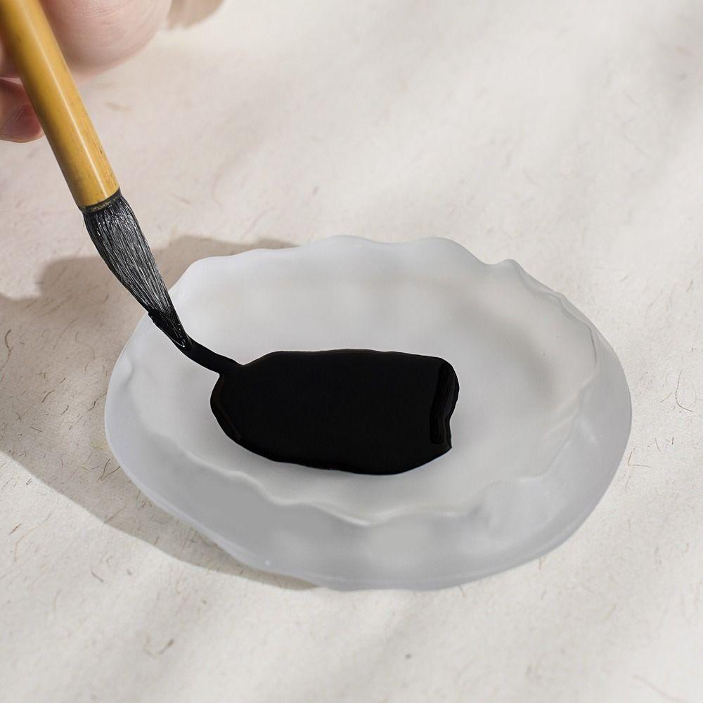 Chinese Calligraphy Ink Dish Crystal Calligraphy Inkwell Calligraphy Inkslab  Brush Holder