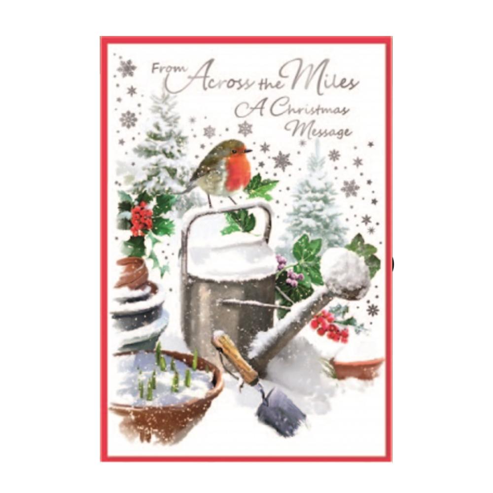 Simon Elvin From Across The Miles A Christmas Message Greetings Card (Pack of 6)