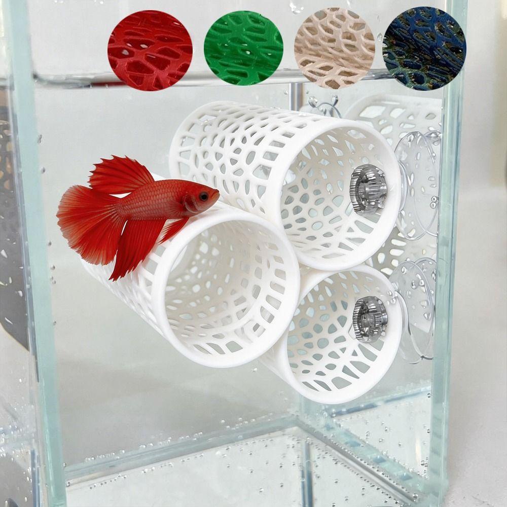 Shelter Function 3-in-1 Betta Fish Tunnel Betta Hammock Shrimp Hiding Holes  Aquarium Decorations