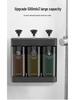 Punch-Free Wall-Mount Soap Dispenser for Shampoo & Shower Gel, Manual Press, Light Luxury Style
