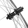 SUPERTEAM Carbon Clincher Wheels 700C Disc Brake Bike Wheel Set and Center Lock Thru Axle 50C-25 (White Red, 12100-12142)