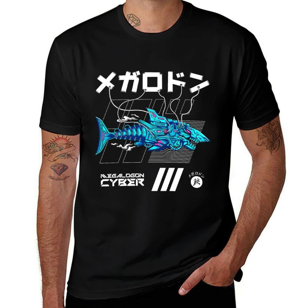 Megalodon Cyborg TShirt Sweat Resistant Workout Tee Shirt