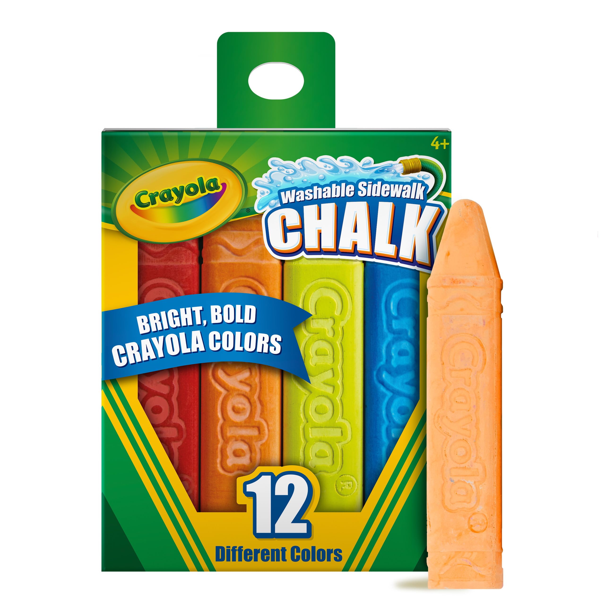 

Crayola Jumbo Мел для улицы 12 штук, подлинный, смываемый водой, цвета, 512012,