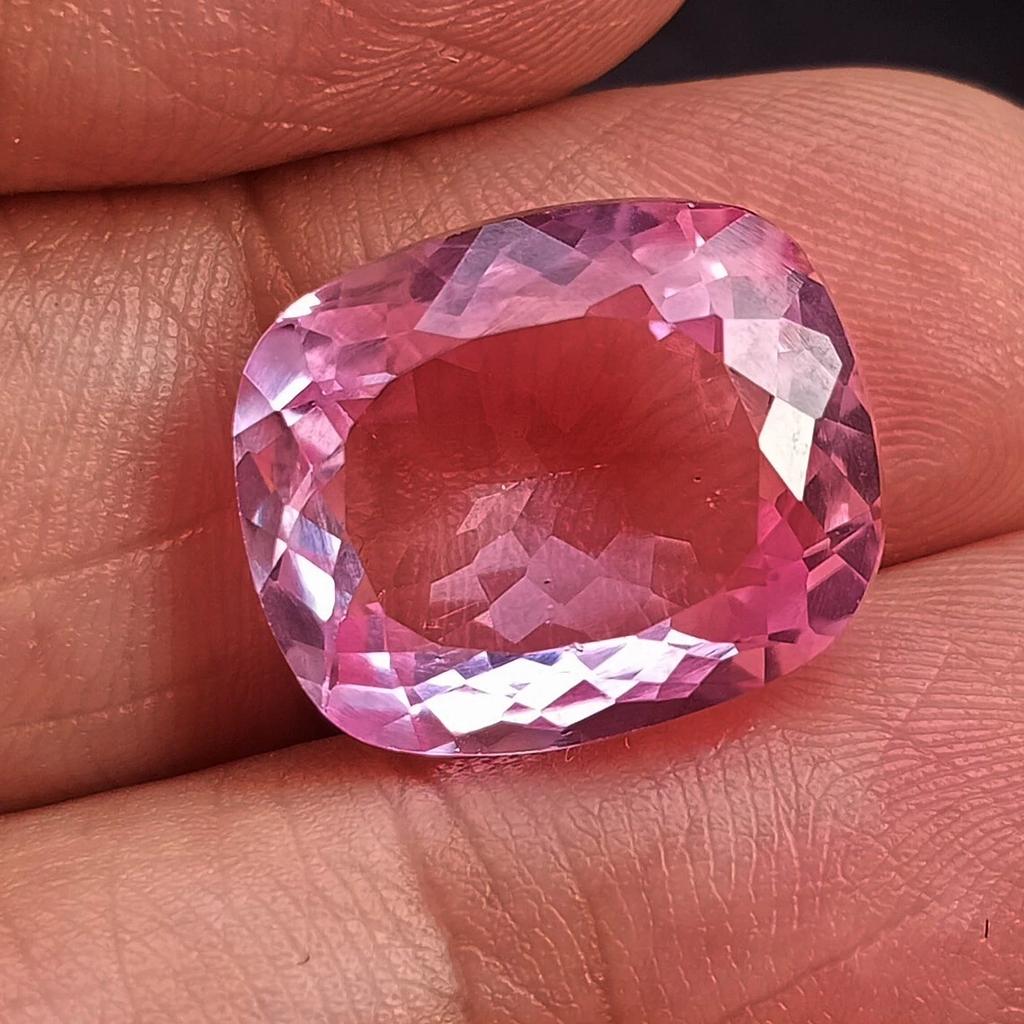 Certified Natural Pink Sapphire Cushion Cut 14+ Ct Fabulous Loose Gemstone