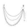 New European-American Punk Star Waist Chain: Women's Multi-Layer Hollow Metal Chain Jewelry