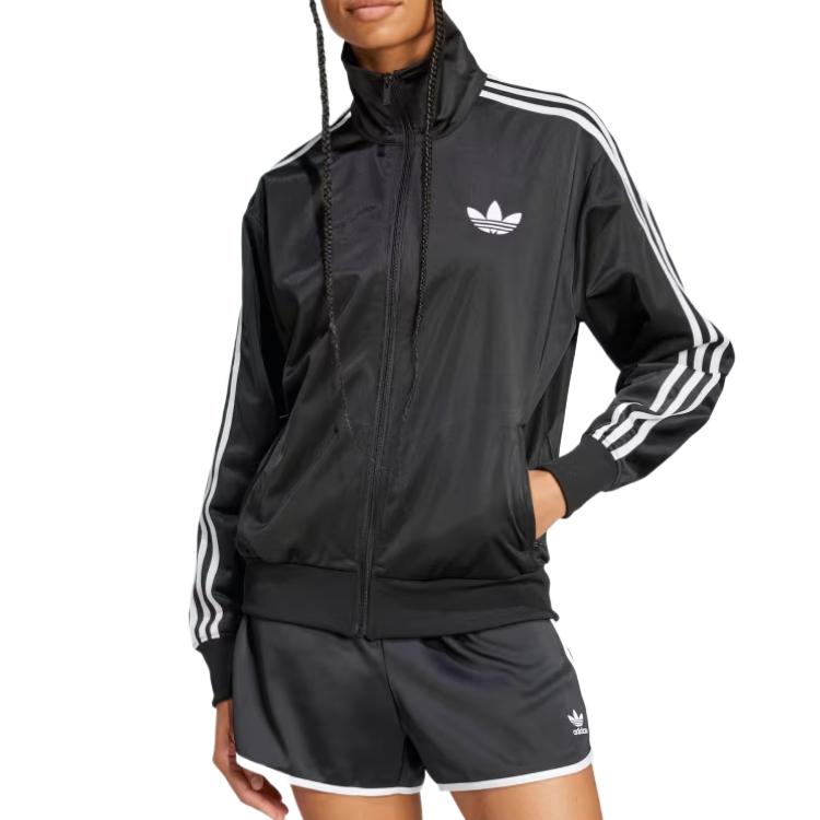 adidas Womens Adicolor Classic Firebird Loose Track Top Black Women Streetwear JC8251