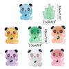 10 Stück Leuchtender Panda Lustig Niedlich 3D Harz Sitzender Panda Mikro-Landschaftsfiguren Miniaturgartendekoration DIY Basteln