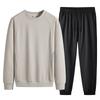 Pánská tepláková souprava, ležérní sportovní oblek, pulovr s kulatým výstřihem, všestranné základní tričko, tričko