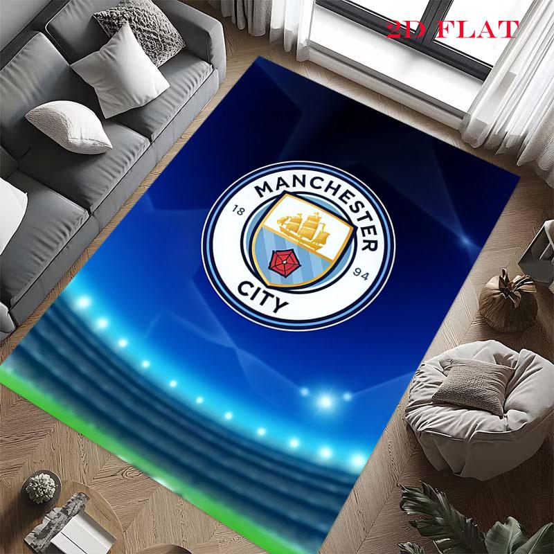 Shiny MCFC Cards Carpet Rug for Living Room Bedroom Home Sofa Decoration,Kids play Nonslip Floor Mat