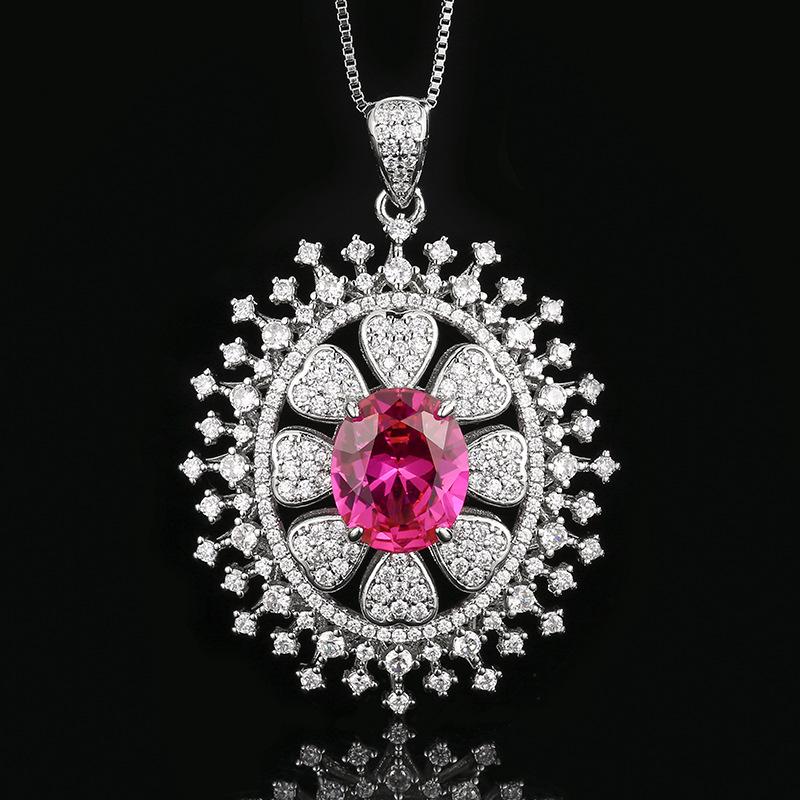 Accessories Necklaces Rings Jewelry Manufacturers Sets Red Blue Sunflower Designs High-end Women's