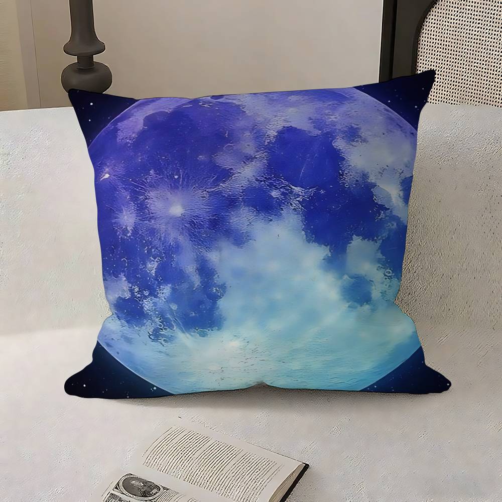 Quiet And Ethereal Blue Case Plush Fabric Soft Pillowcase Double Sided Print Cushion Cover Household Gifts
