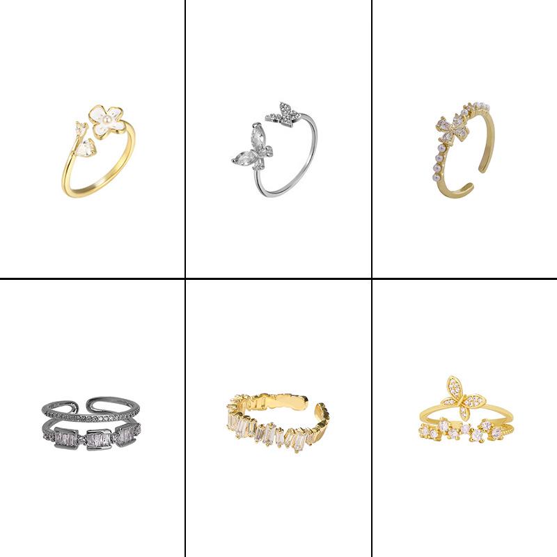 Double Layer Open Zircon Ring - Minimalist Luxury for Women