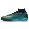 Mercurial Superfly 6 TF Turf Slip Resistant And Breathable Soccer Shoes Men's Black Green AJ3572-390