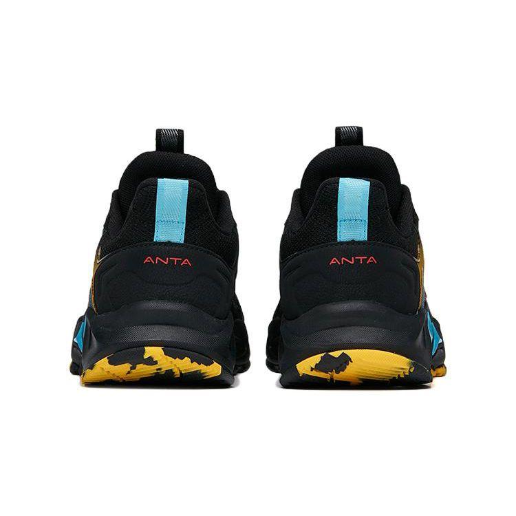 Anta Honghu 2.0 Shock Absorbing Durable Lightweight Sports Casual Shoes Kids Sneakers Black Yellow 312238878-5