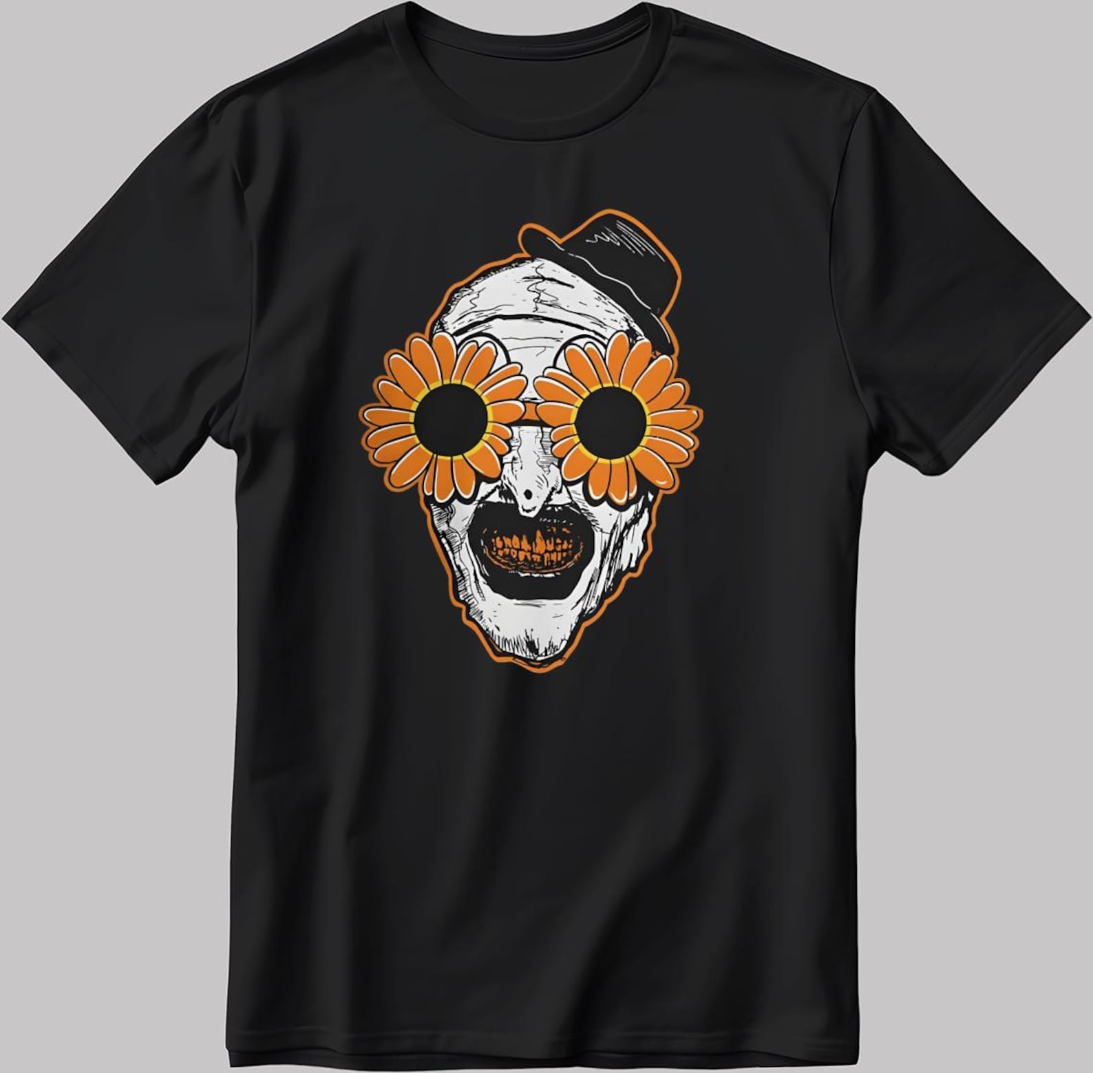 Terrifier 2 Horror Movie T-Shirt: Sunflower Clown Art H616 2XL
