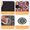 Coollooda Colorful Mandala Bar Coasters [Set of 4] Silicone Coasters, Cup Mats, Non-Slip, Round, Highly Absorbent, Insulating, Quick-Drying, Stylish,