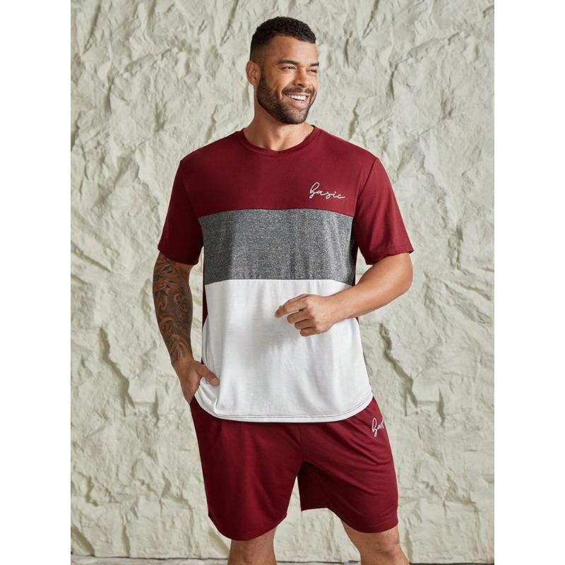 New Summer Vacation Leisure Daily 3D Men's Sports Wear Large Round Neck Short Sleeved T-shirt Shorts Set Casual Street Clothing