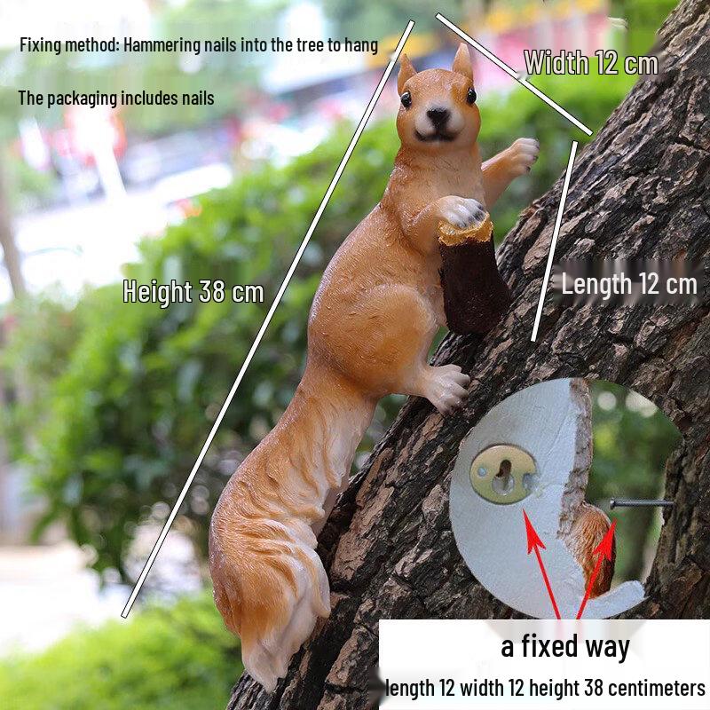 DAZHEN CERAMICS Garden Squirrel Ornaments (3-Piece Set)