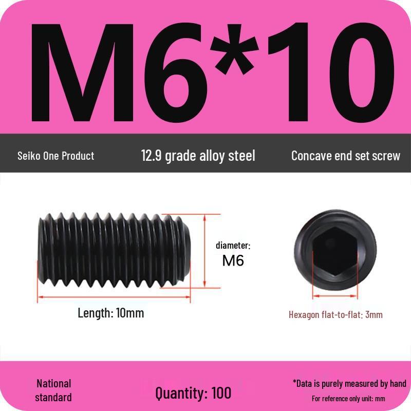 12.9 Grade Hex Socket Set Screw Grub Screw (M3-M12)