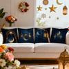 Ramadan Moon Lantern Decoration Pillowcase Bedroom Sofa Cushion Cover 100% Polyester Living Room Cushion Pillowcase Home Decor