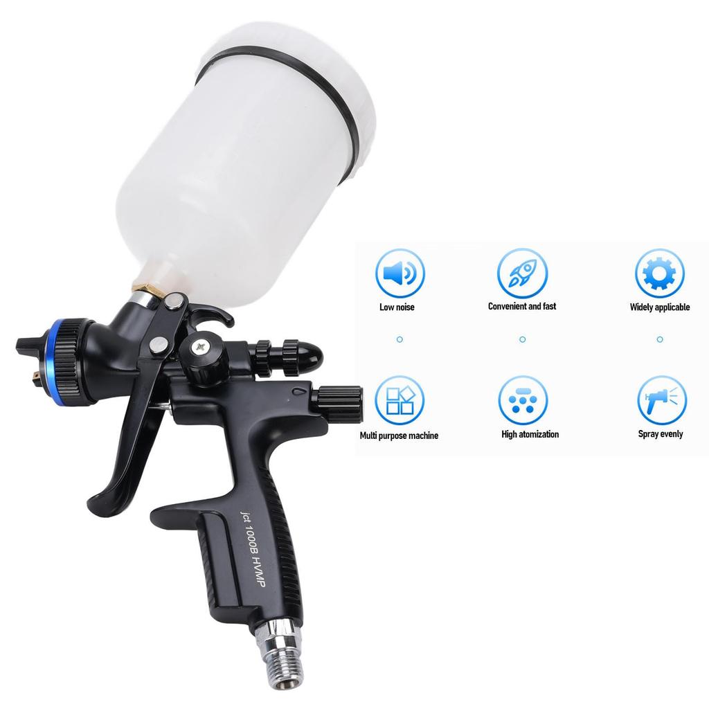 HVLP Air Spray Tool Comfortable Grip Multipurpose Uniform Spraying 1.3mm Nozzle Stainless Steel Paint Spray Tool for Furniture