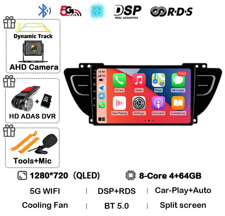 Android 14 Carplay Auto For Geely Atlas NL-3 2016 2017 2018 2019 2020 Car Radio Multimedia Video Player Navigation GPS Stereo