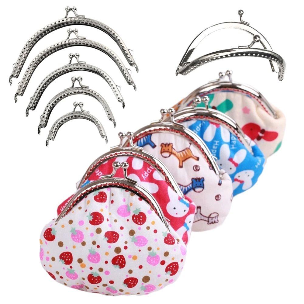 Metal Purse Frame Kiss Clasp Vintage Purse Frame Mini Bag Frame Buckle  DIY Craft