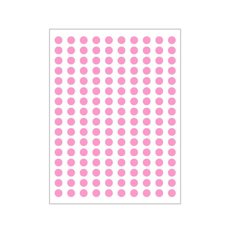 10 Colors Mixed Polka Dot Round Label Stickers: Small & Large, Red, Yellow, Blue, Green, Pink, White, Black, Orange