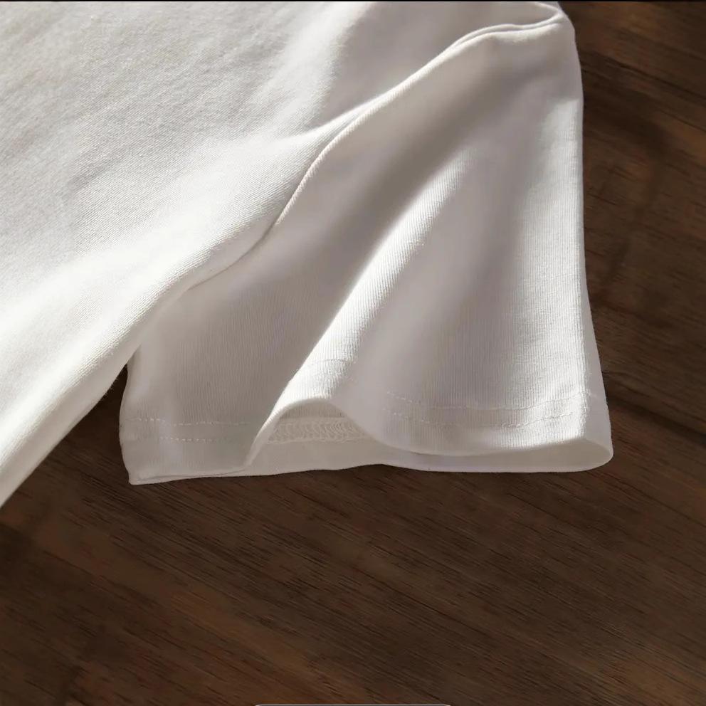 T-shirt Rotonda in Cotone con Stampa di Ragni Vintage