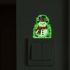 Retro Cartoon Hat Snowman Living Room Entrance Switch Sticker Home Decoration Lighting Night Light Sticker