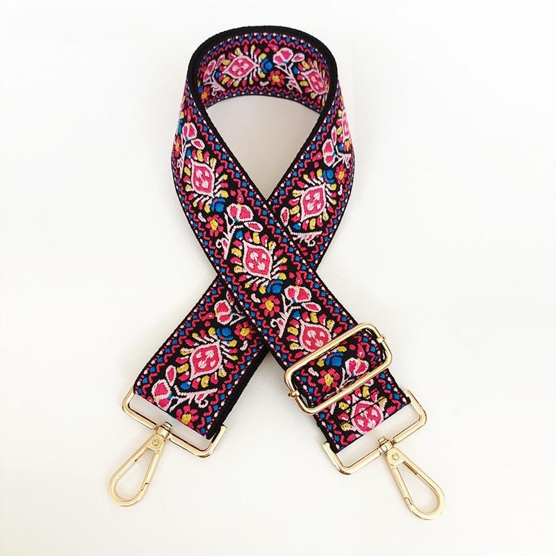 New Versatile Ethnic Style Wide Shoulder Strap Accessories Single Shoulder Diagonal Strap Adjustable Women's Bag Strap Fashion