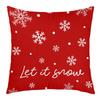 New Christmas Short Plush Pillow Cover Peach Skin Digital Printing Cushion Cover Christmas Snowman Pattern