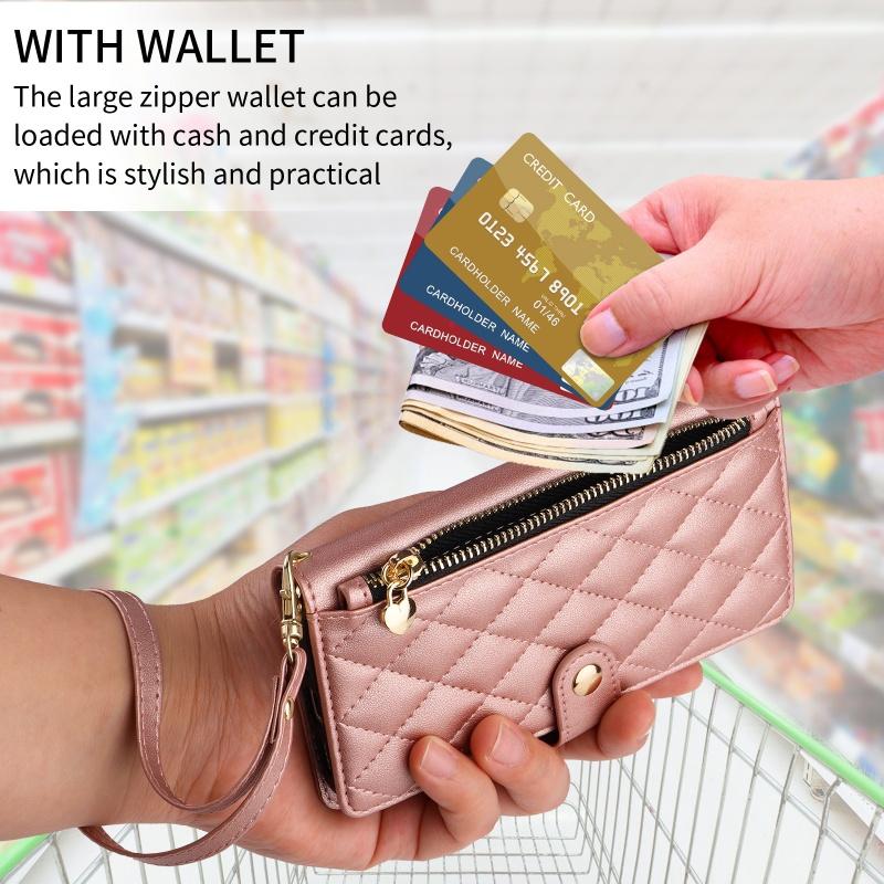 Long Lanyard Leather Zipper Flip Purse Phone Case For Google Pixel 10 Pro XL 9 9A 8 8A 7A 7 6A Wrist Strap Wallet Card Cover Bag