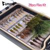 Kit 28 buc. Musculițe cu Cutie Impermeabilă Adams Fly Usucă Nymphă urechea iepurelui Caddis din Păr de Elan Woolly Bugger Streamer Momeală pentru Pescuit la Păstrăv