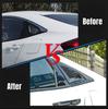 For Honda Accord 10th Gen 2018-2025 Car Rear Louver Window Side Shutter Cover Trim Sticker Vent Scoop ABS Carbon Fiber Black