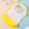 Security Cartoon Print Baby Bibs Boys Girls Bib Waterproof Soft Silicone Kids Burp Cloth Children Bib Feeding Bib with Pocket