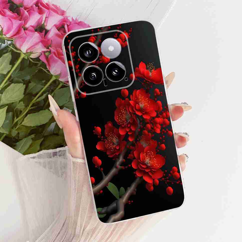 For Xiaomi Mi 14 5G 23127PN0CC Case Fashion Dragon Butterfly Silicone TPU Cover For Xiaomi Mi14 5G 6.36" 23127PN0CG Phone Shell