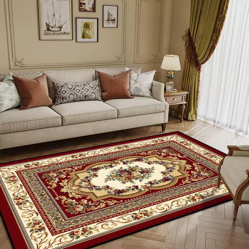 

European Red Carpet 200x300cm Luxury Fluffy Rug Non Slip Washable Floor Mat for Living Room Bedroom Home Decor 60*90cm