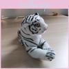 Stort Realistisk Hvit Tiger Plysjdyr 30cm Hårete Kosedyr Perfekt For Barn