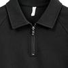 Men Quarter Zip Shirt Loose Fit Turndown Collar Short Sleeve Textured Shirt Casual Solid Color Golf Shirt for Office Daily Life Date