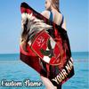 Custom Name Al Ahly Football Beach Towel - Soft, Ultra-Absorbent Microfiber, Lightweight, Perfect for Beach, Parties, Travel, Camping