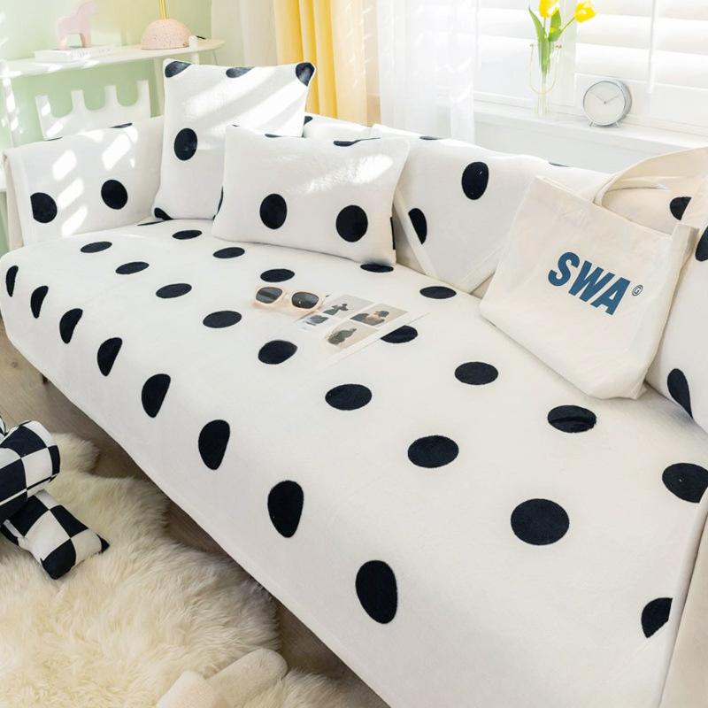 

Подушка для дивана Зимняя Нескользящая Плюшевая Подушка в Стиле Инс Скандинавский Простой Современный Чехол для дивана Покрывало 70*90CM