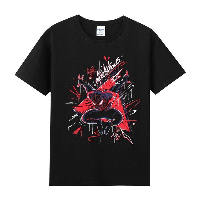 

Cotton Round Neck Short Sleeved T-shirt for Men Women TrendMarvel MoviesAmerican TV Series Spider Man, Parallel Universe S